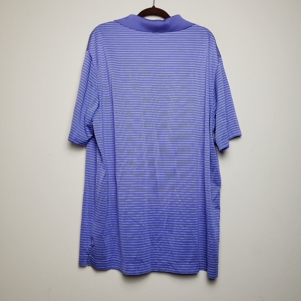 NIKE Purple Striped Polo Dri Fit Men's Shirt - Picture 5 of 8